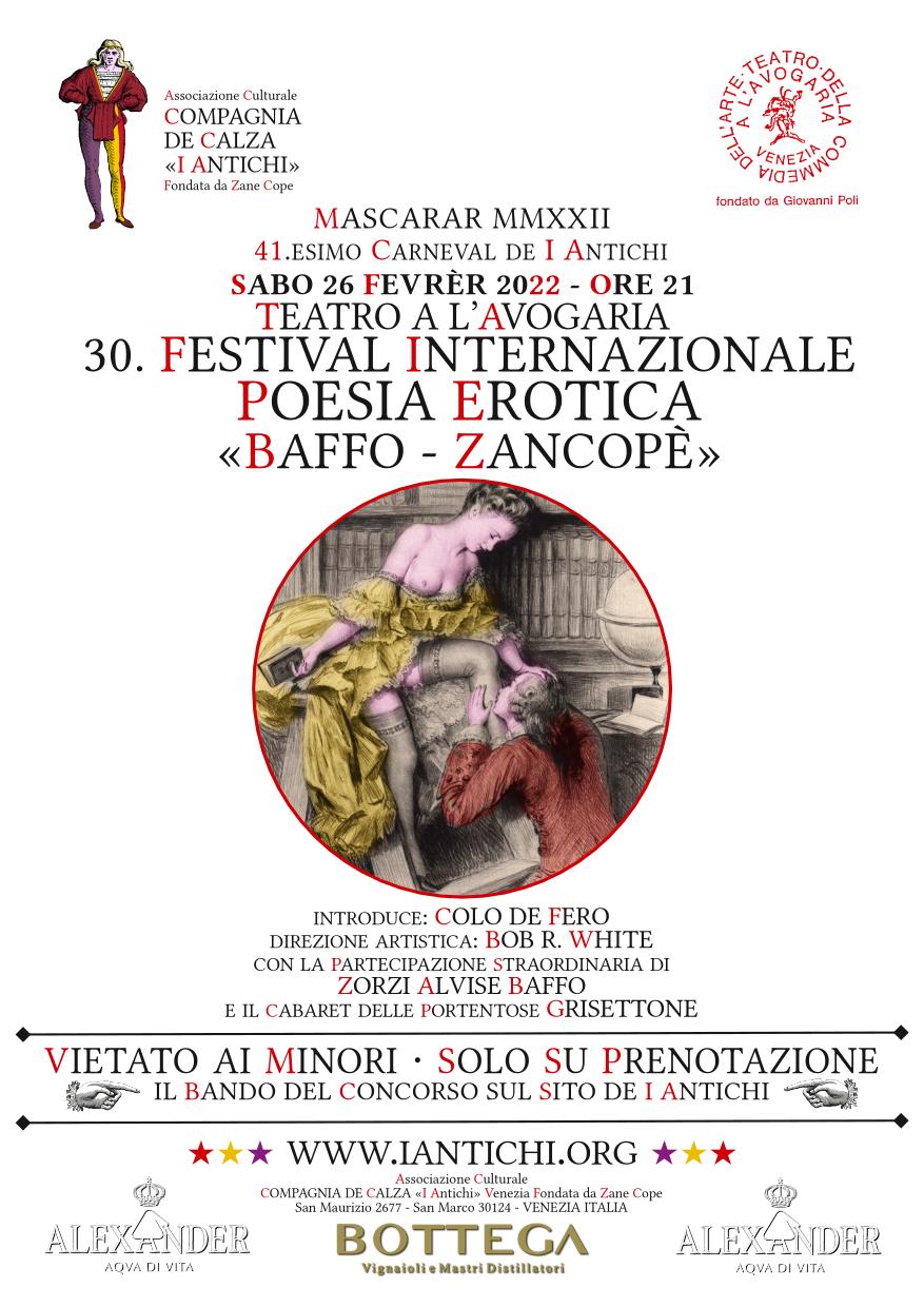 Locandina 30.esimo Festival di Poesia Erotica.