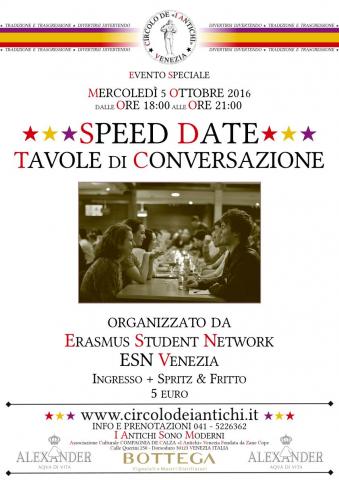 Tavole di Conversazione - Speed Date -  Erasmus Student Network - ESN Venezia