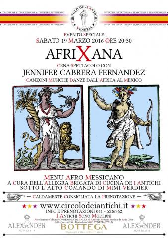 CdIAV - Evento Speciale - AfriXana - Jennifer Cabrera Fernandez - Locandina - 20160319