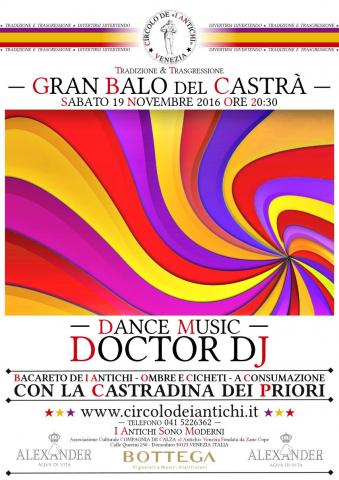 Gran Balo del Castrà - Dance Music dy Doctor DJ - 19 novembre 2016