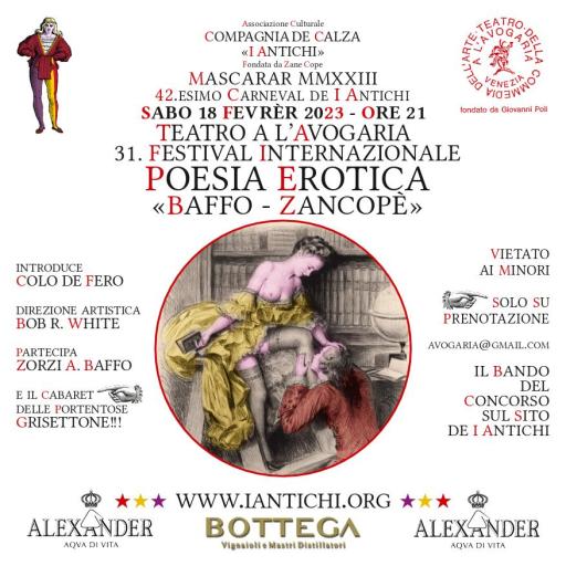 31.esimo Festival di Poesia Erotica - 18 febbraio 2023 - Locandina - WEB